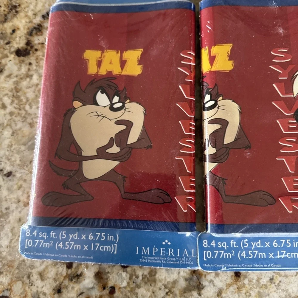 NOS Looney Tunes Wallpaper Border Taz Bugs Tweety Sylvester 20 Yrd Vtg Imperial